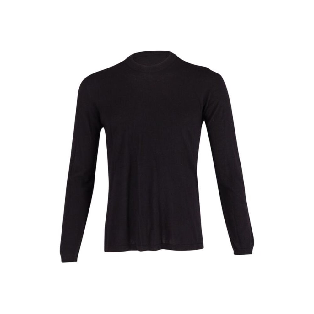Mr P. Crew Neck Sweater Top in Black Cashmere